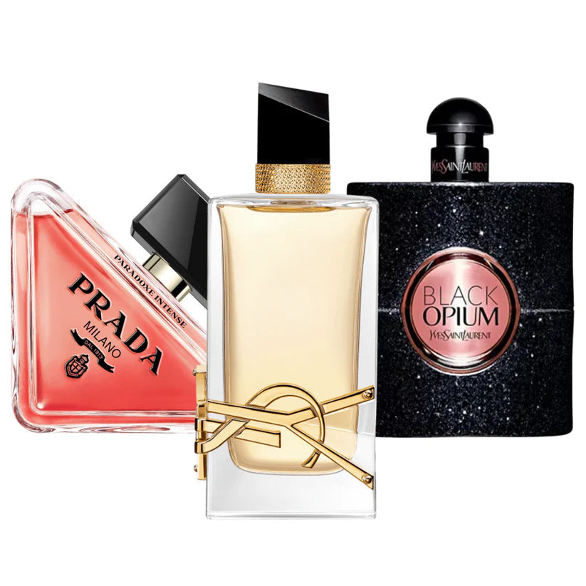 Kombination af 3 dameparfumer – Prada Paradoxe, Black Opium Yves Saint Laurent, Libre (Eau de Parfum)